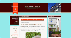 Desktop Screenshot of kleinerprinzenhof.de